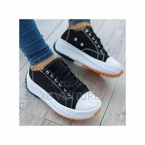 Low-Top Single Thick-Soled Women Canvas