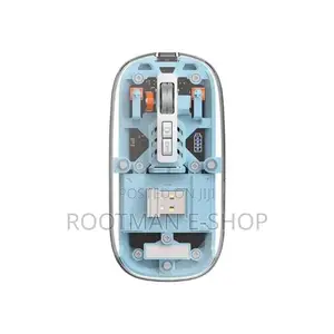 Wiwu Wm105 Crystal Transparent Wireless Mouse 2.4g Sky Blue