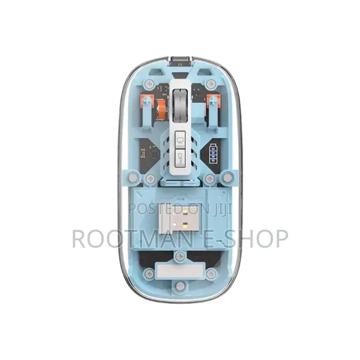 Wiwu Wm105 Crystal Transparent Wireless Mouse 2.4g Sky Blue