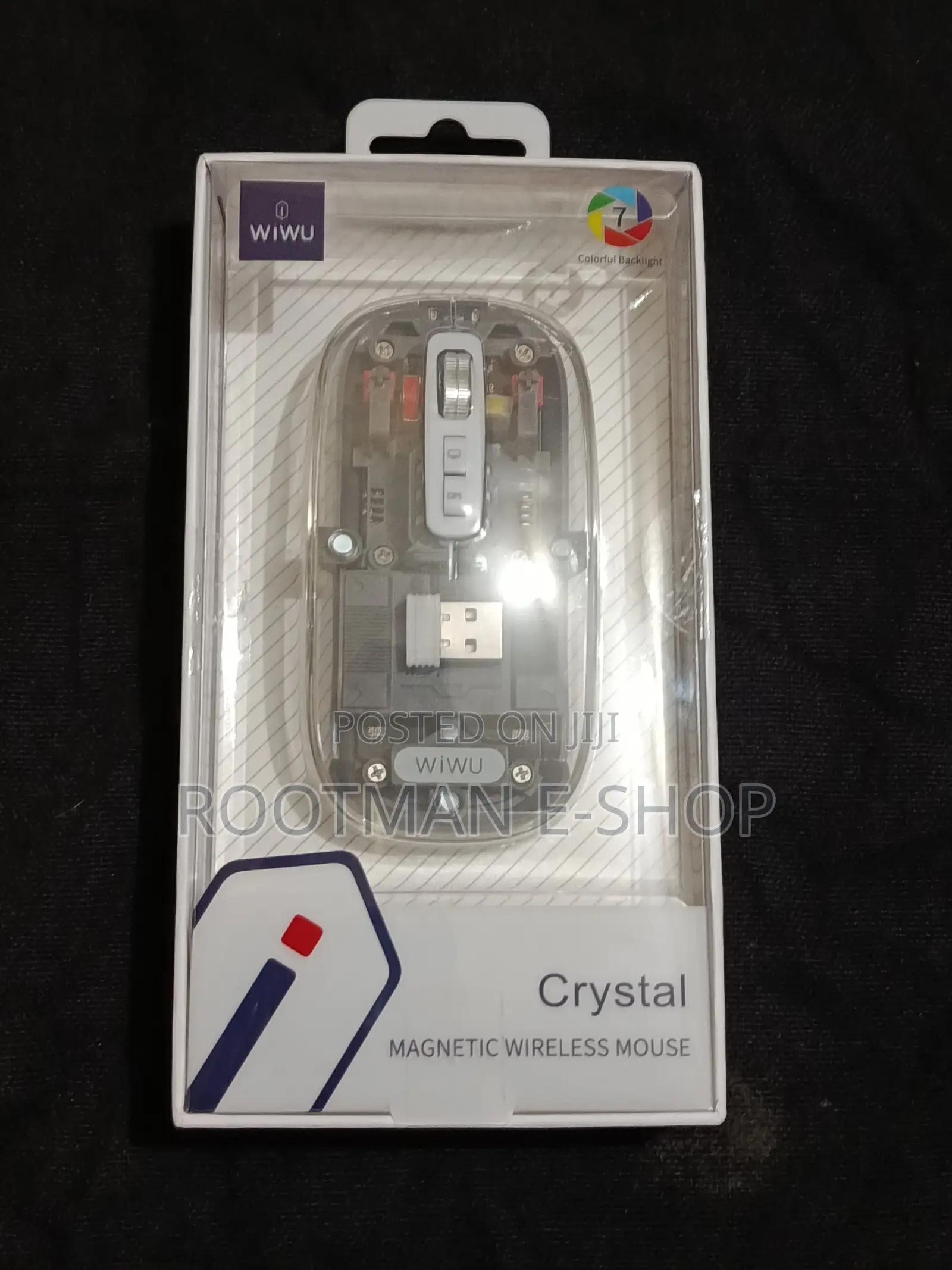 Wiwu Wm105 Crystal Transparent Wireless Mouse 2.4g Sky Blue
