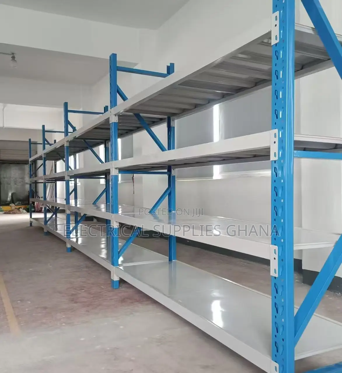 4-Row Steel Shelves 1500×500×2000mm – 100kg Load