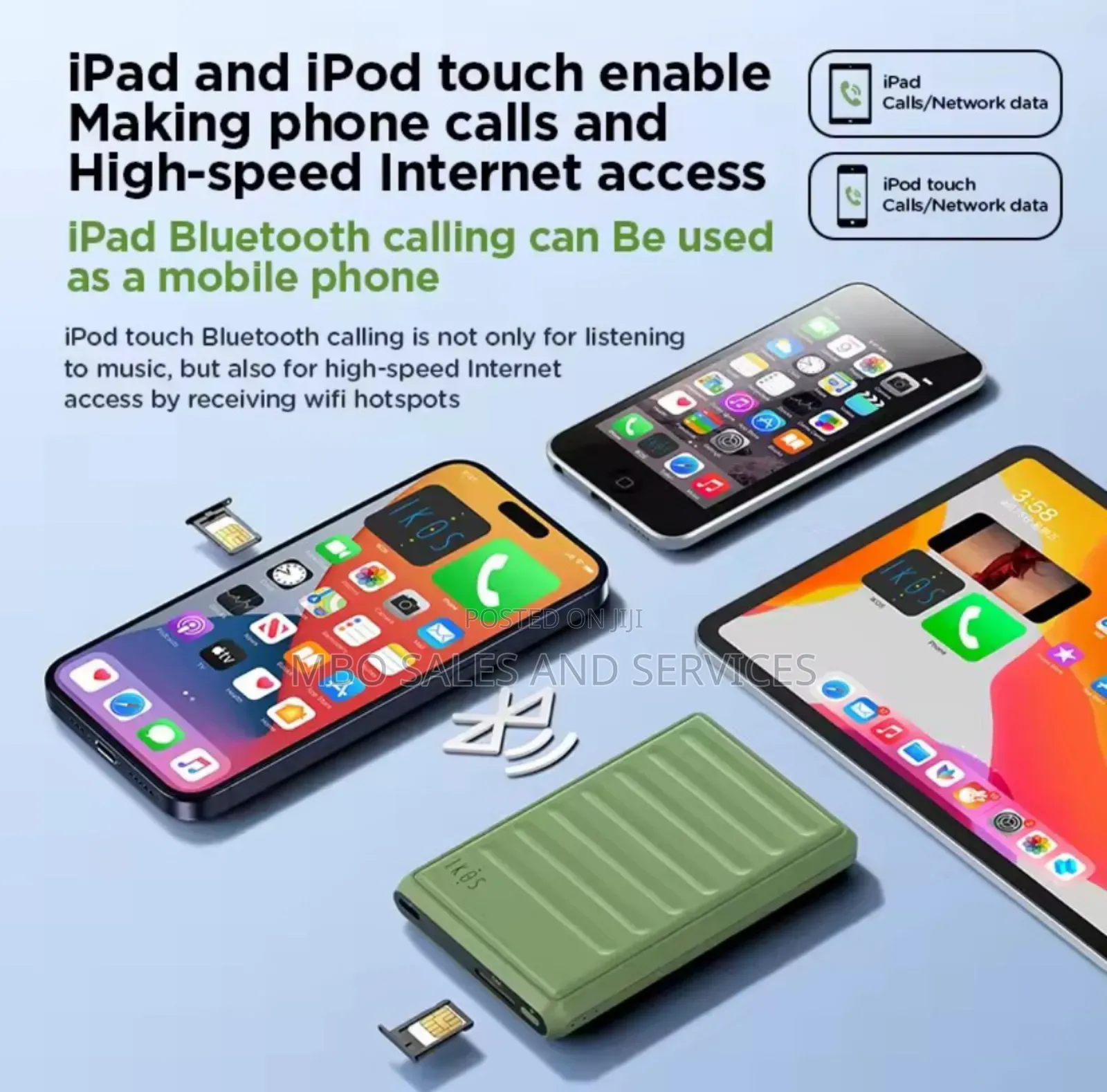 Esim Clip/Sim Card Adapter for iPhone - Call SMS Wifi Hotspot Internet