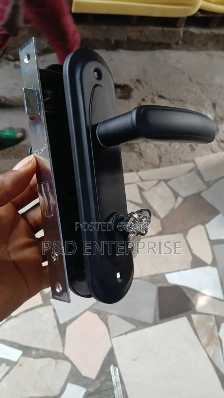 Quality Wooden Door Small Lock Black Colour.