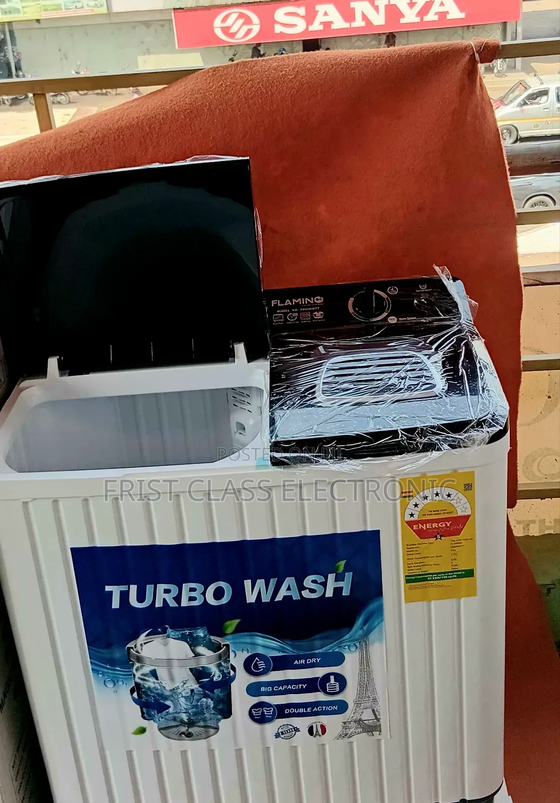 High-capacity Flamino Washing Machine – 115l Twin Tub Power