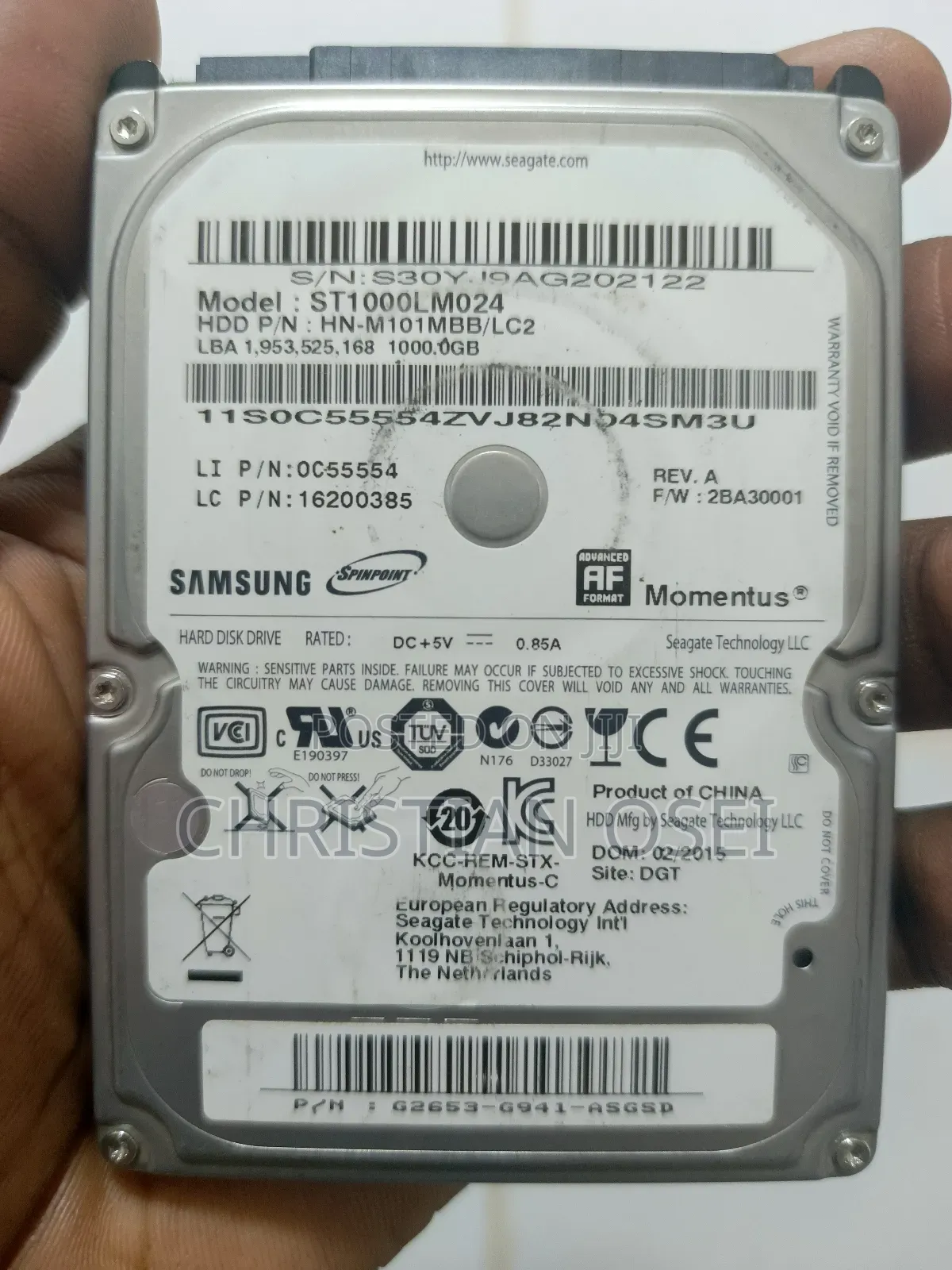 1tb Samsung HDD