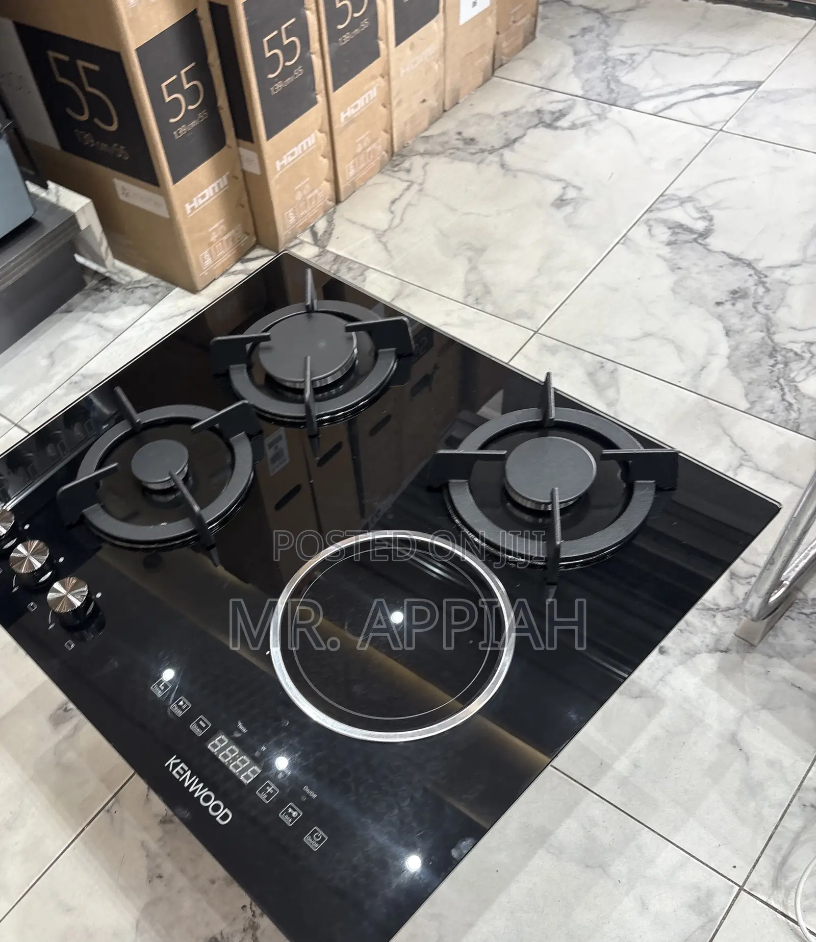 Order Quality Kenwood 60cm 3 Gas + 1 Electric Hob(Black) 