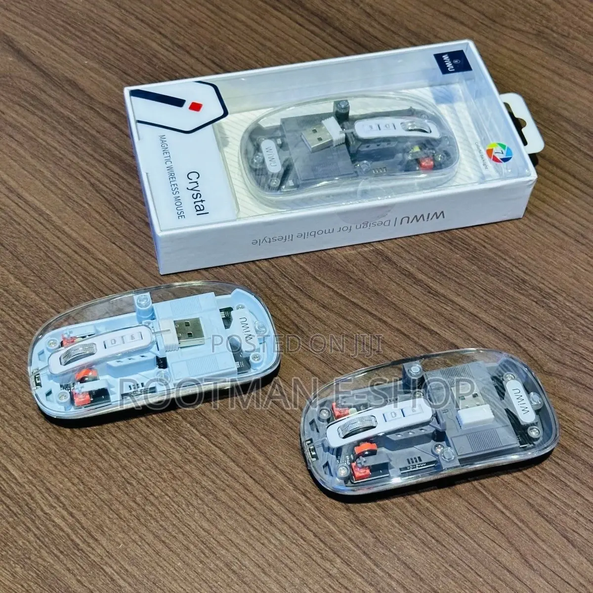 Wiwu Wm105 Crystal Transparent Magnetic Wireless Mouse