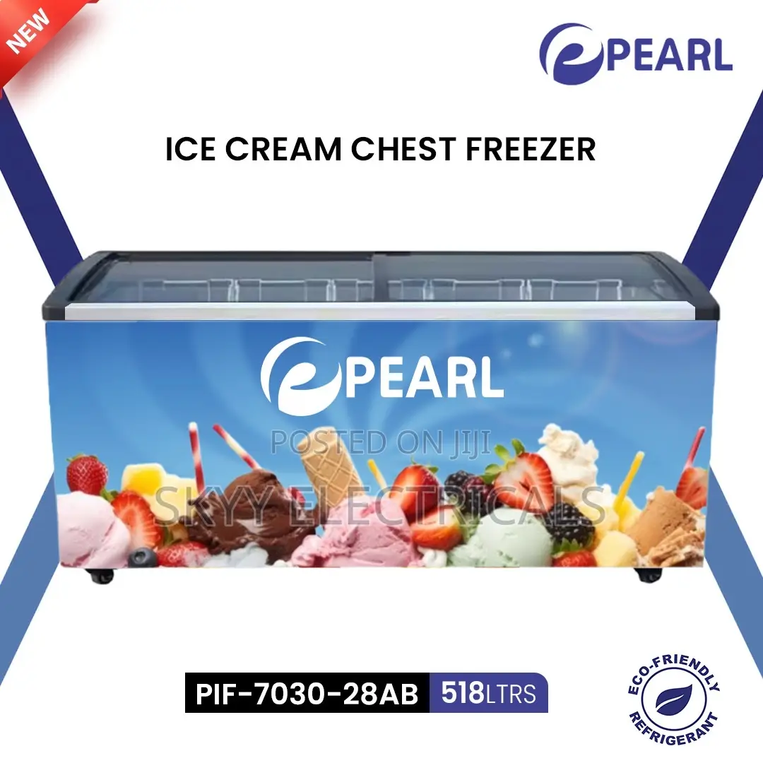 Pearl 518 Liters Double Doors Display Freezer New