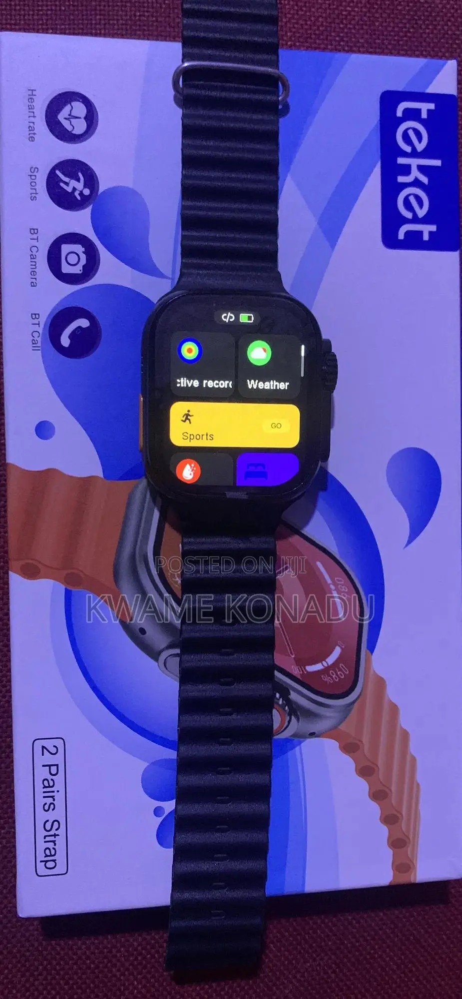 Teket Tx22 Ultra3 Smartwatch-bt Call, Heart Rate, Sports Mode-2 Straps