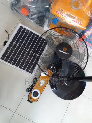Solar Standing Fan Rechargeble