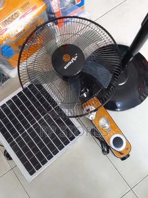 Solar Standing Fan Rechargeble