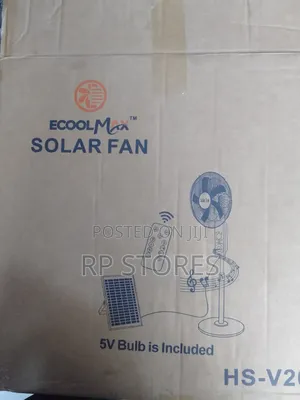 Solar Standing Fan Rechargeble