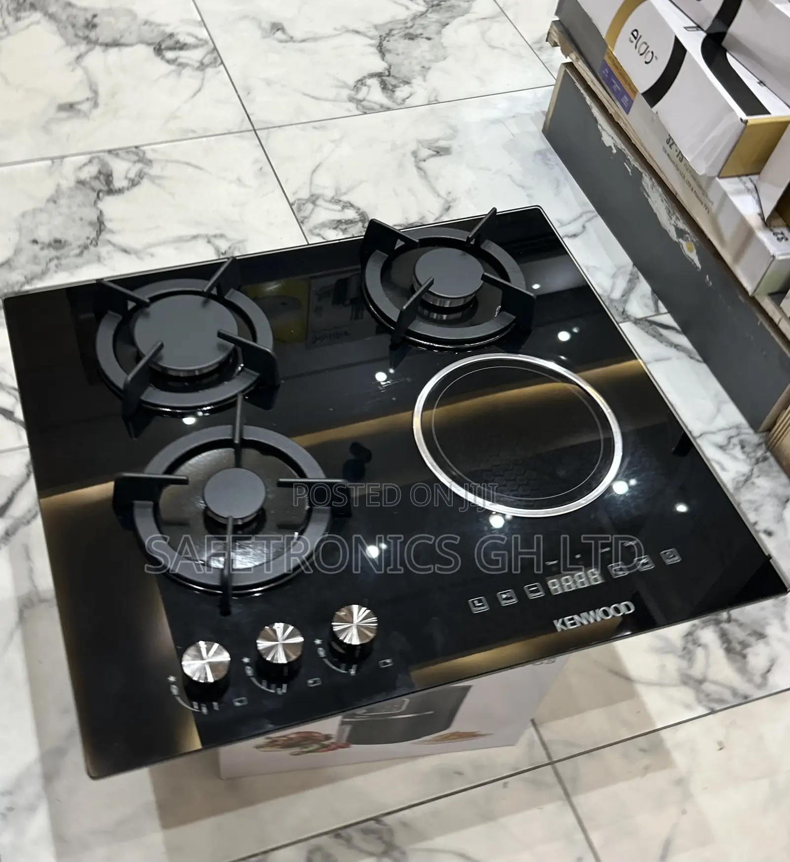 Order Fast Kenwood 3 Gas 1 Electric Black 60cm Cooker