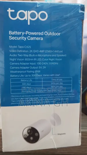 Tapo Battery Powered Outdoor Security Camera (Tapo C425)
