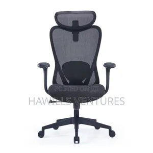 Ergonomic Office Chair With Adjustable Headrest Armrest.