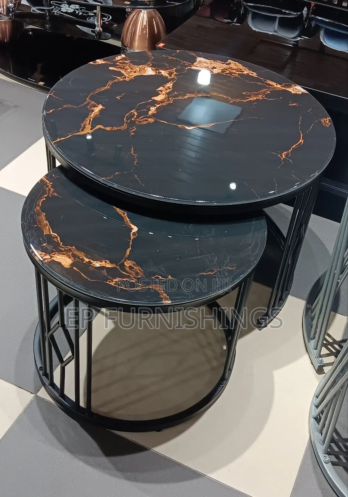 2 in 1 Marbled Centre Table