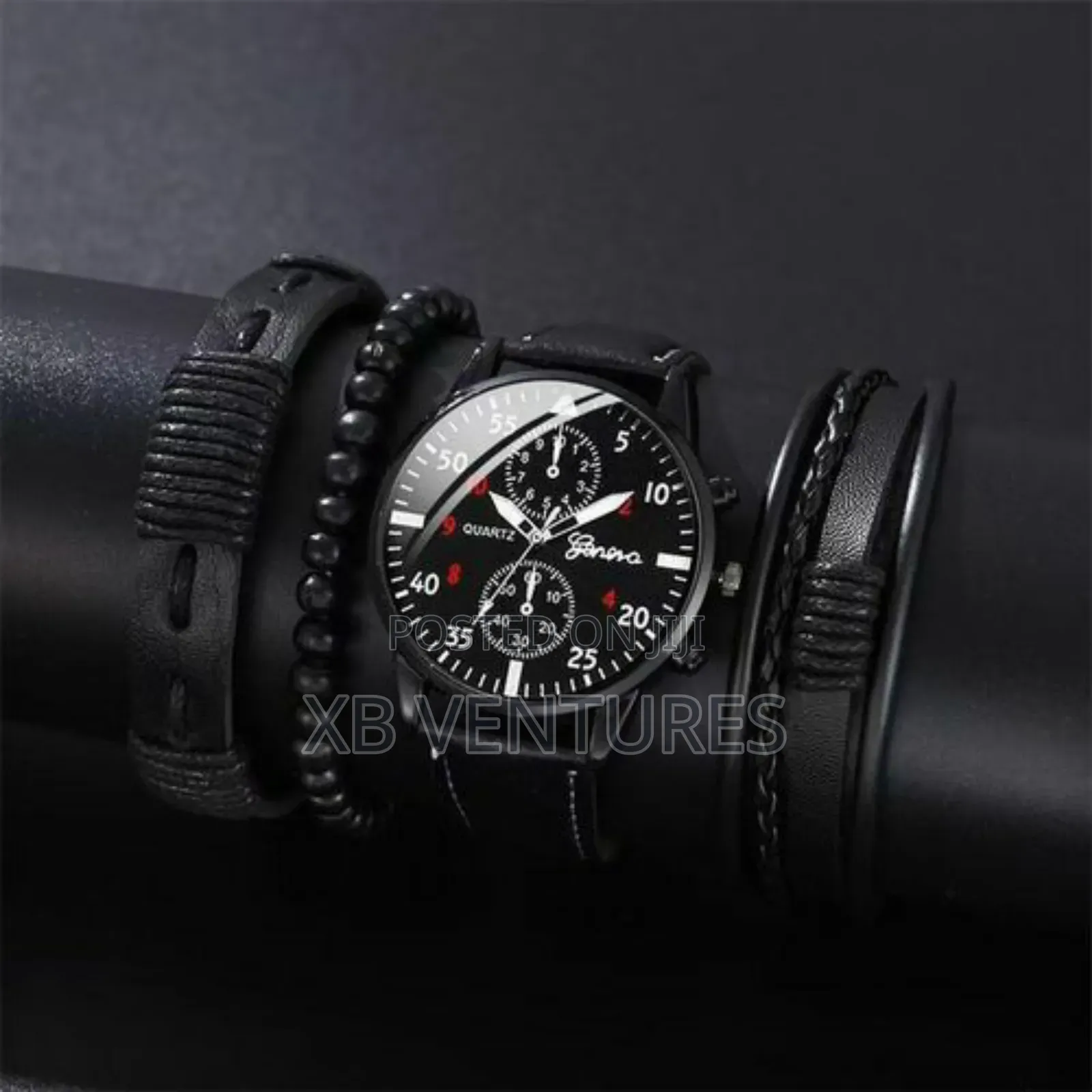 Men's Quartz Watch Bracelets Set