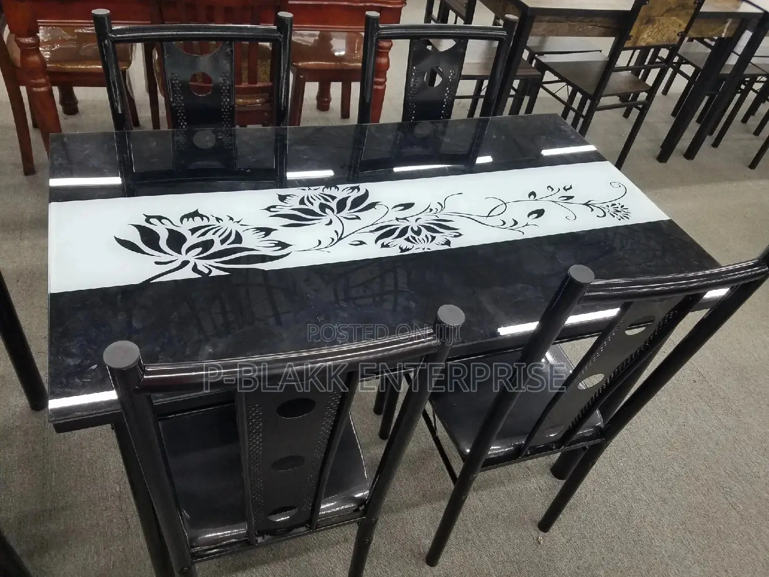 Glass Dining Table With 4 Chairs