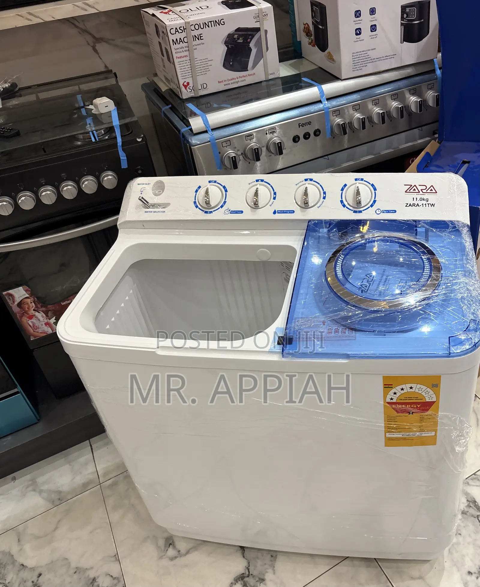 Lovely Design Zara 11kg Electric Washer With Spin Dry(White)