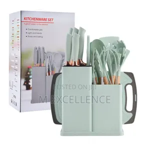 19 Set Sillicone Laddle Spoons and Knives
