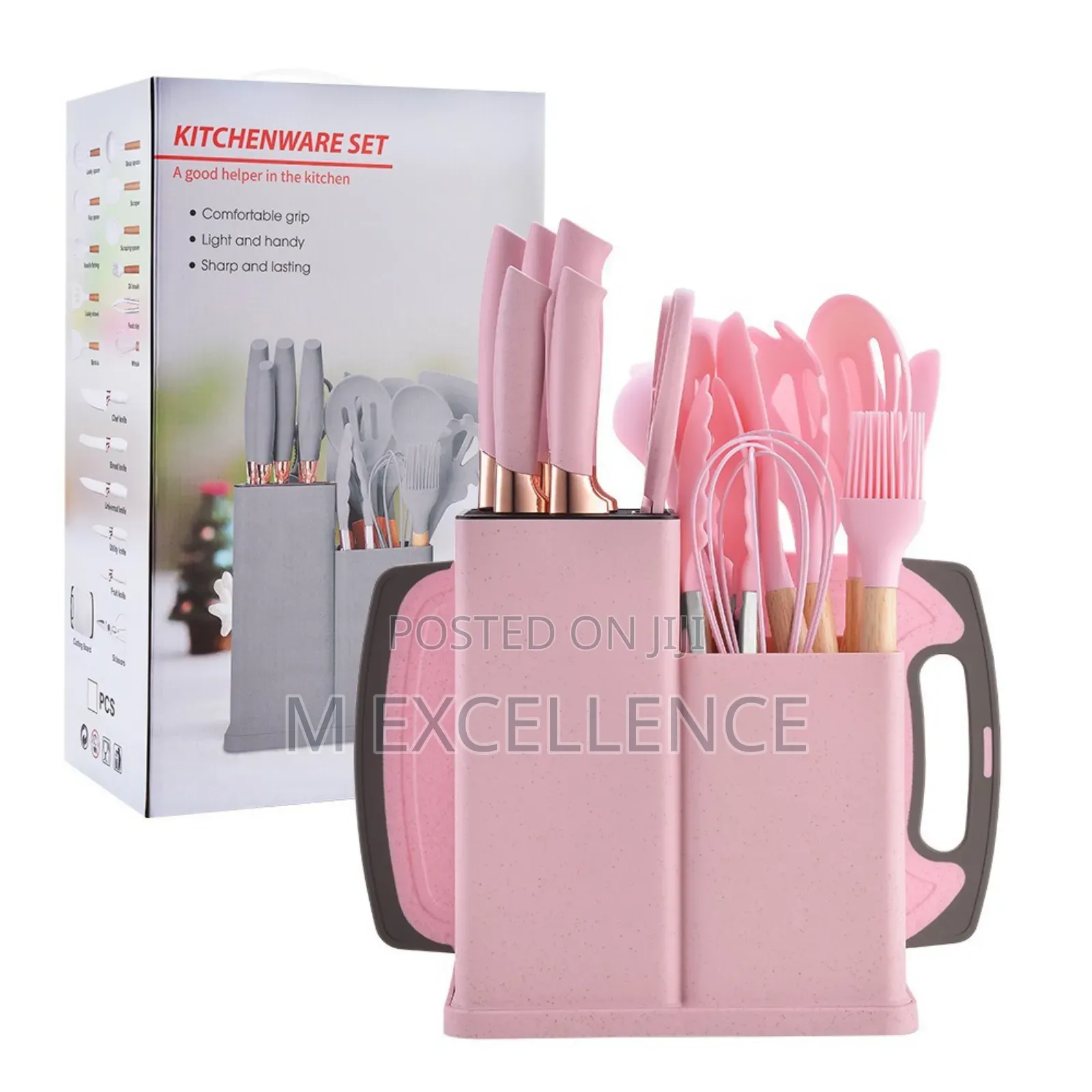 19 Set Sillicone Laddle Spoons and Knives