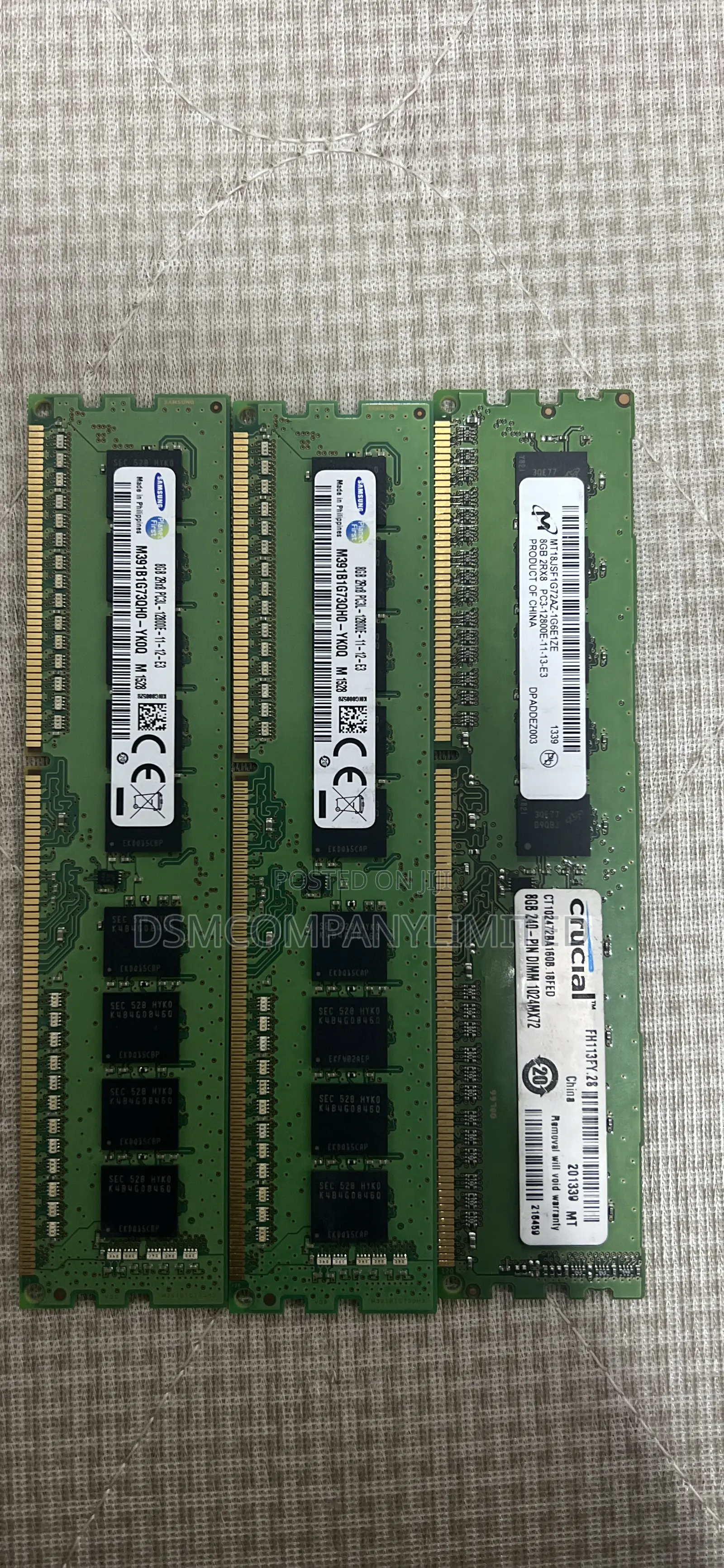 8gig Samsung Ddr3 Pc3 12800e-11-12-E3 Memory (E-Memory)