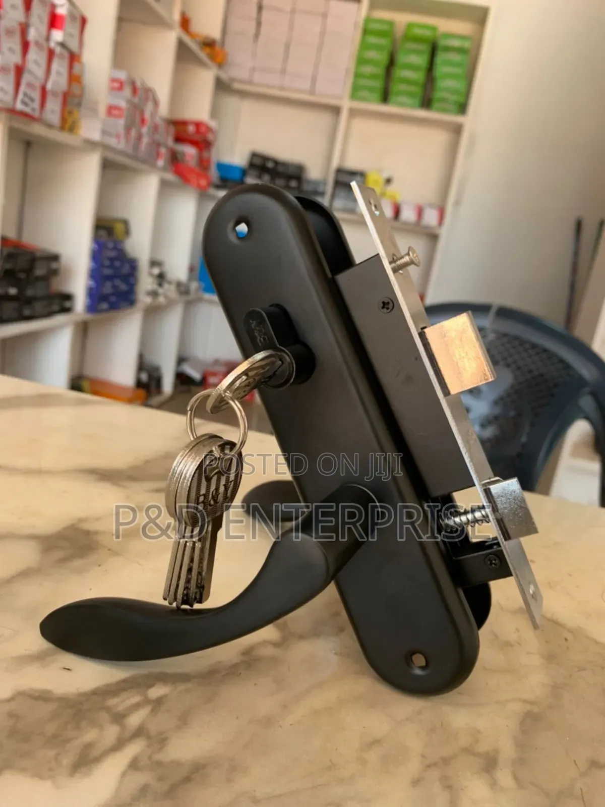 Quality Wooden Door Small Lock Black Colour.