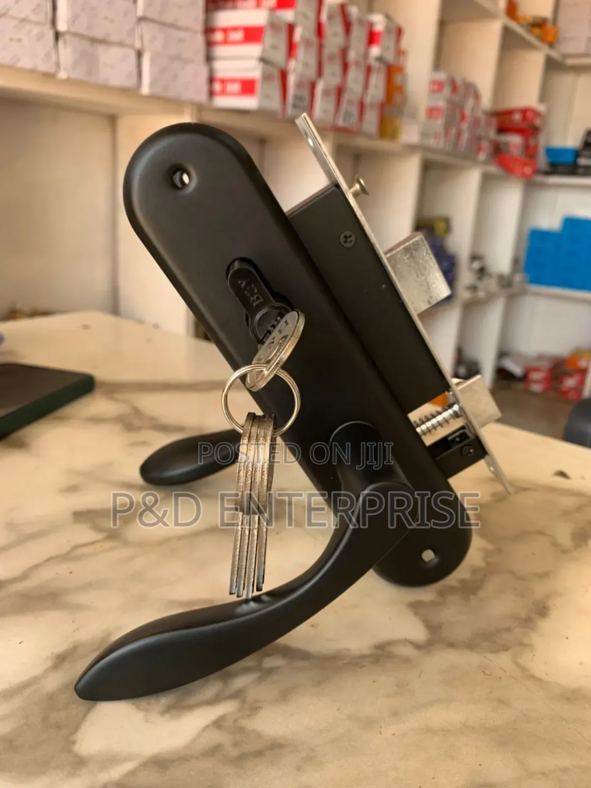 Quality Wooden Door Small Lock Black Colour.