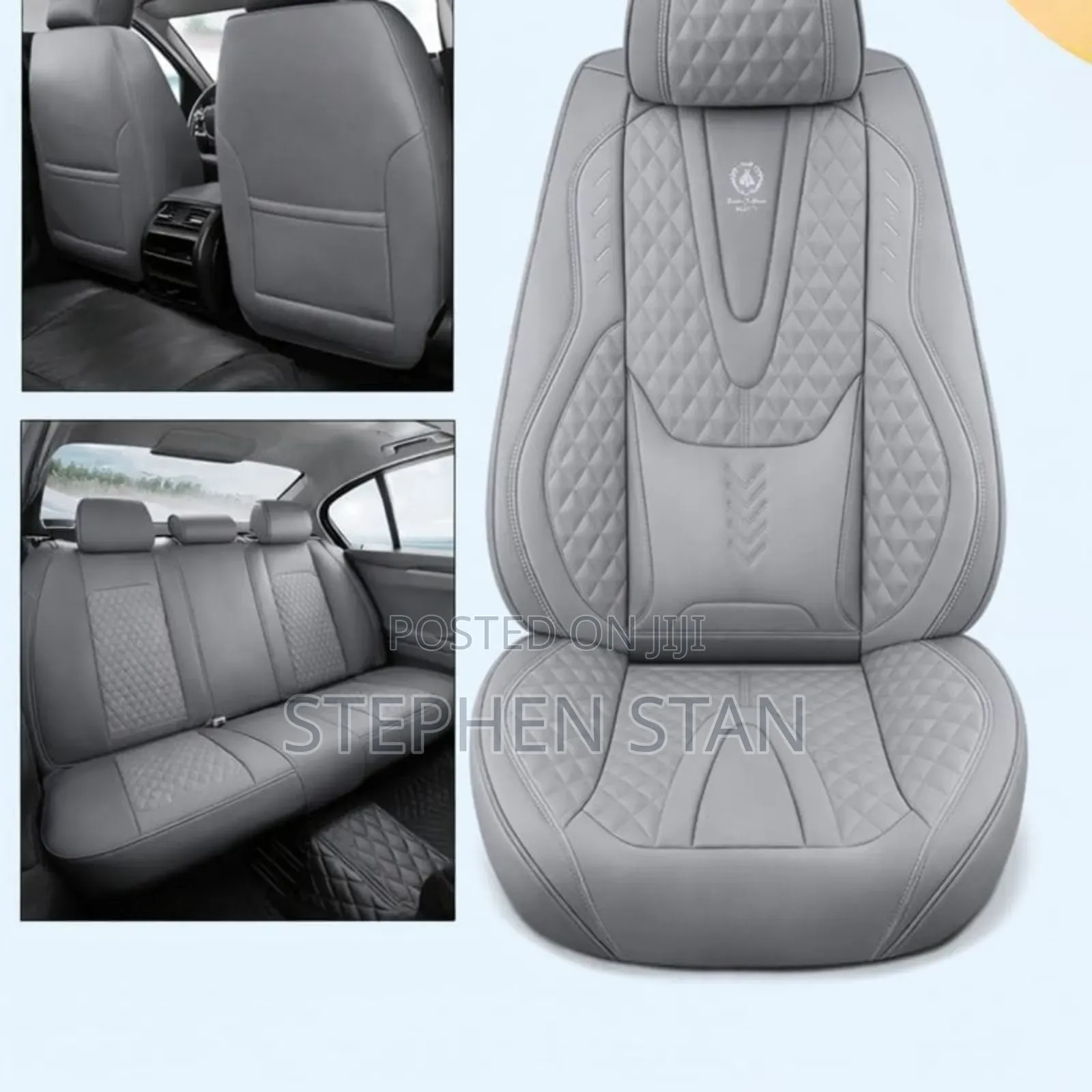 All Grey Foreign High Quality Leather Car Seat Cover