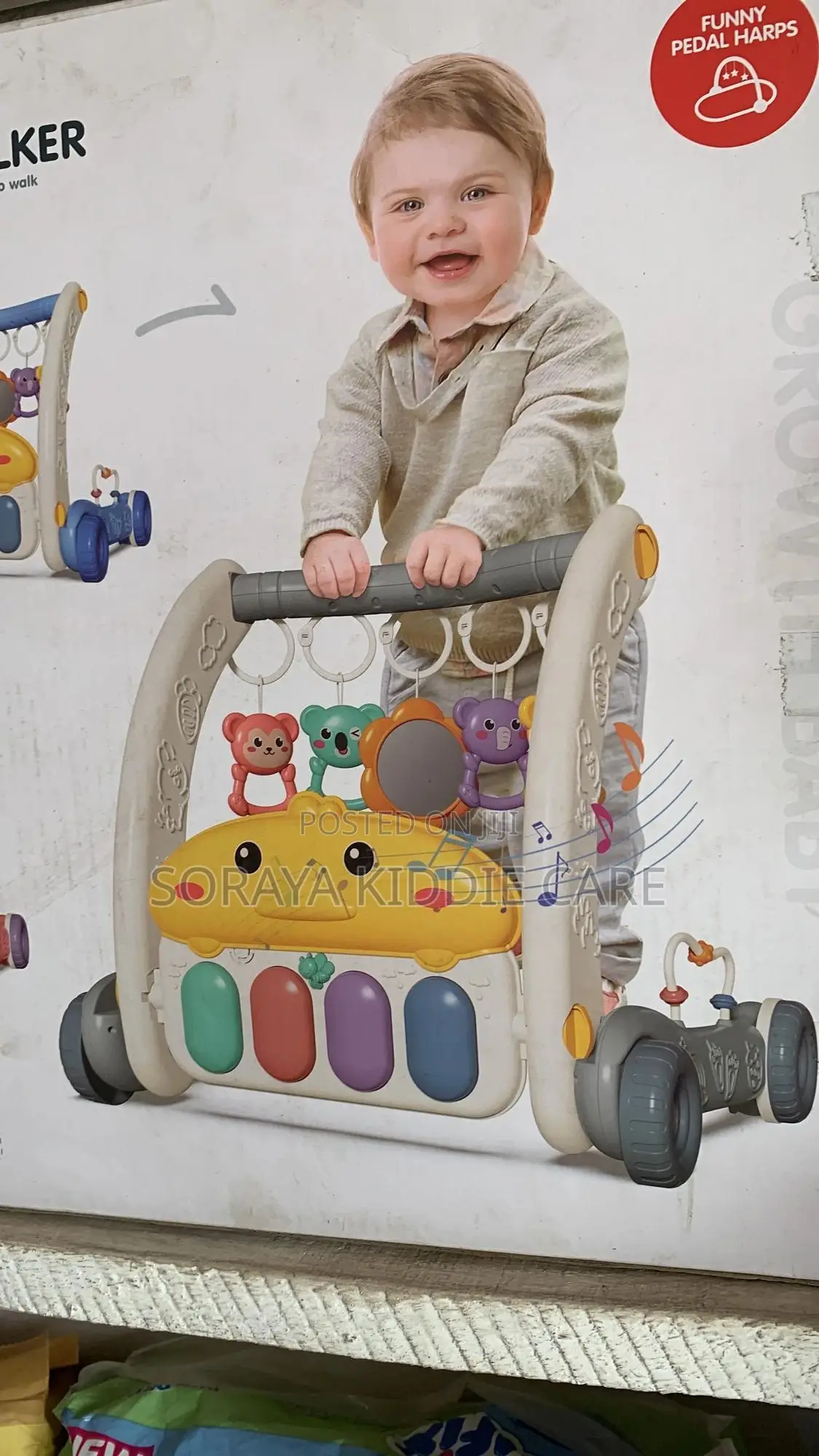 2 in 1 Baby Push Walker and Piano Rack