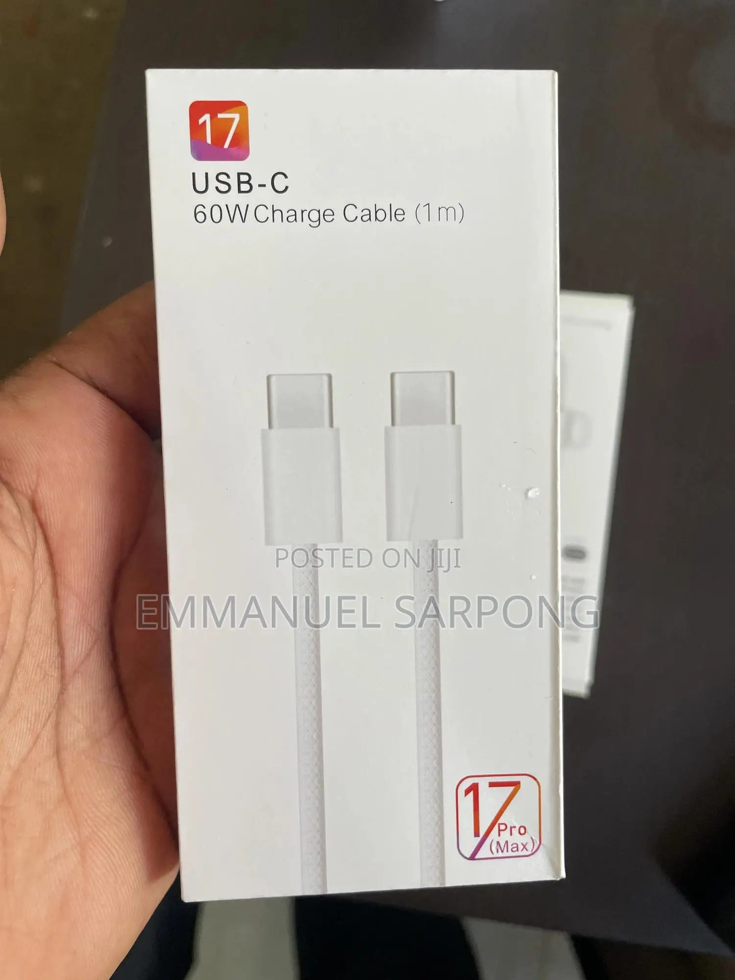 Usb-C to Usb-C 60w Fast Charging Cable (1m)