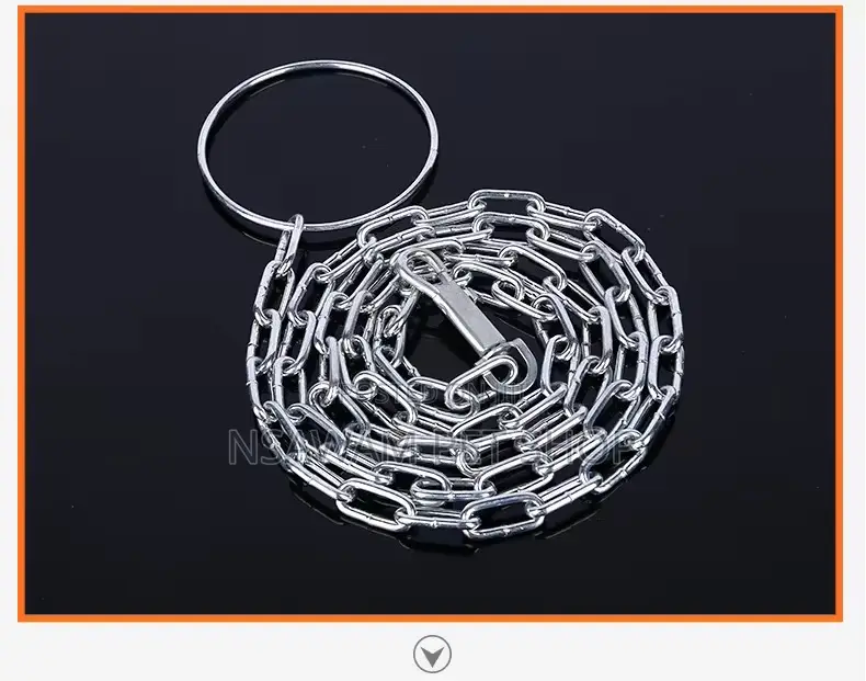 Ring Handle Pet Chain With Snap Hook