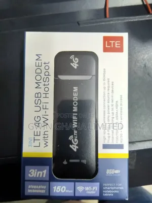 4g Lte Sim Wifi Modem. Powers on by Laptop, Power Bank,