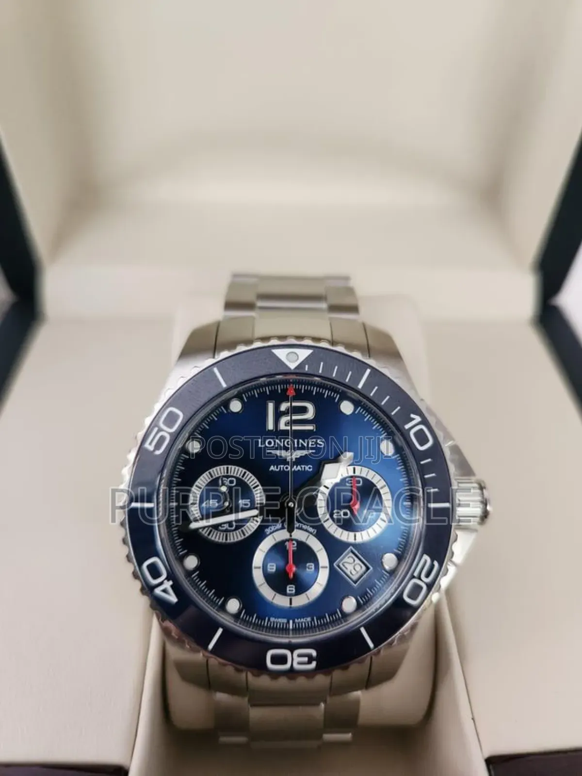 Longines  Hydroconguest  Automatic 43 Mm  Steel And Ceramic Blue