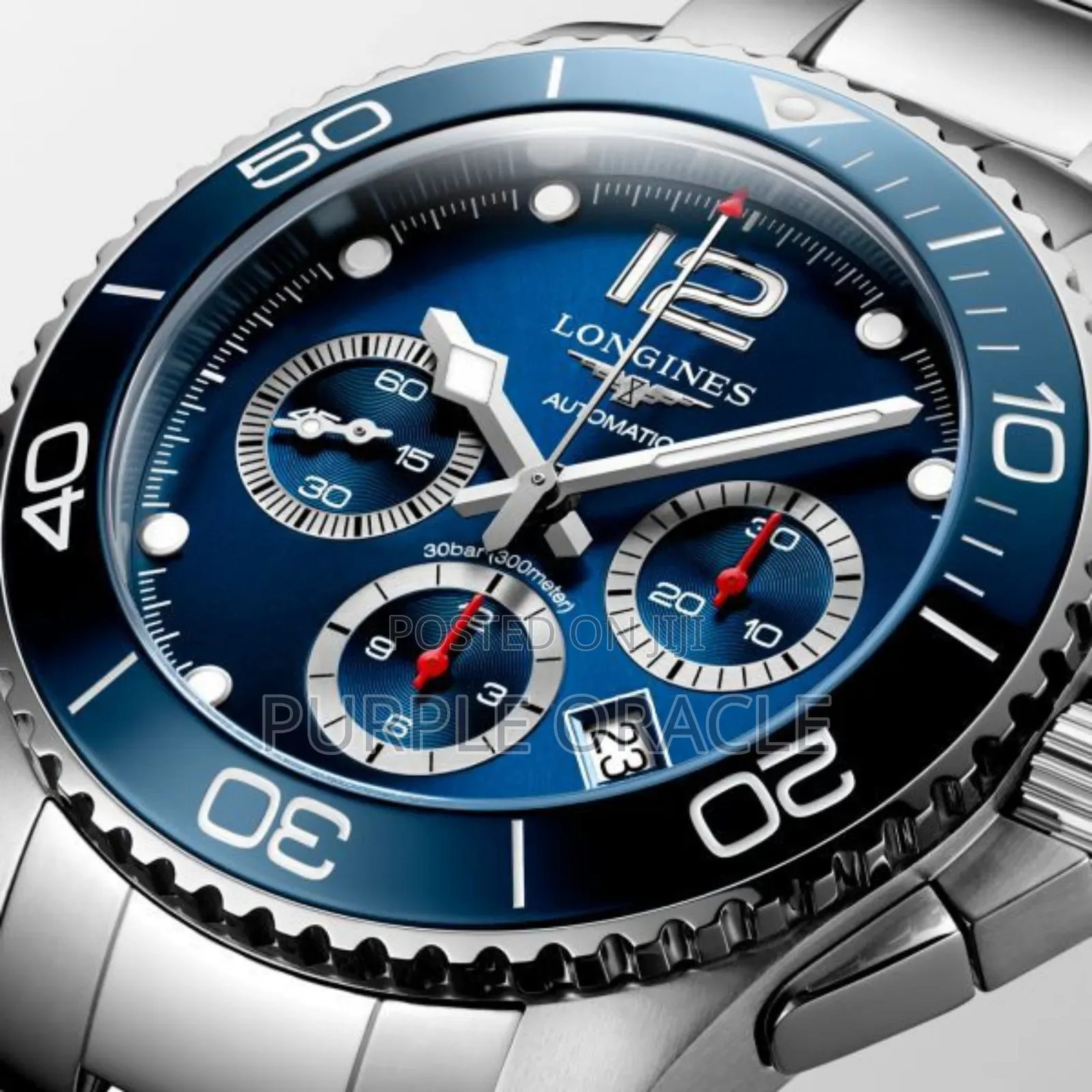 Longines  Hydroconguest  Automatic 43 Mm  Steel And Ceramic Blue