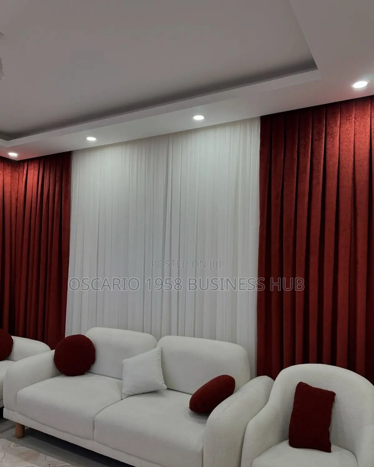 Classic Canvas Modern Design Customize Window Curtains