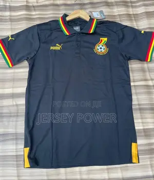 Ghana Black Lacoste Jersey