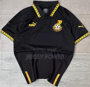 Ghana Black Lacoste Jersey