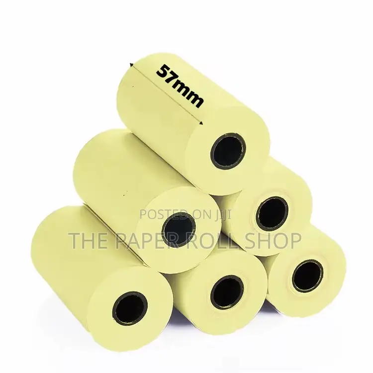 57mm Yellow Thermal Paper Rolls(100rolls)