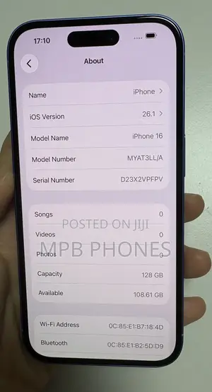 Apple iPhone 16 128 GB Blue