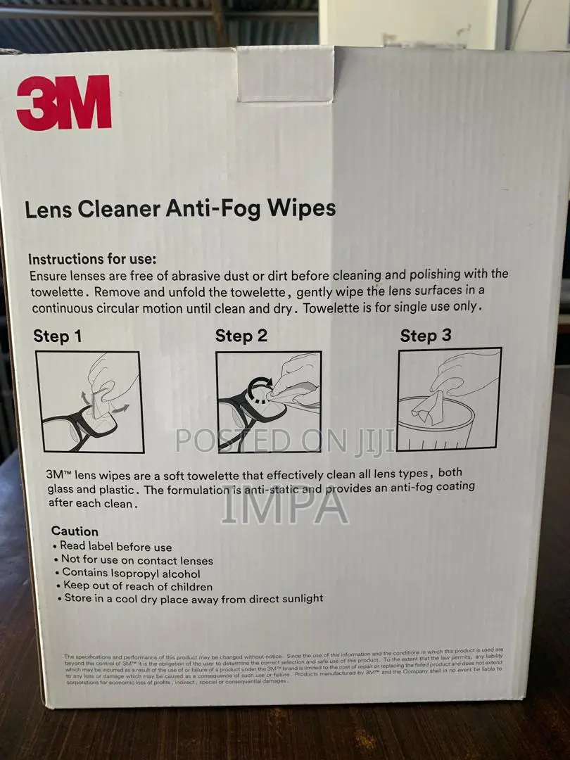 3m Lens Cleaner Anti-Fog Wipes