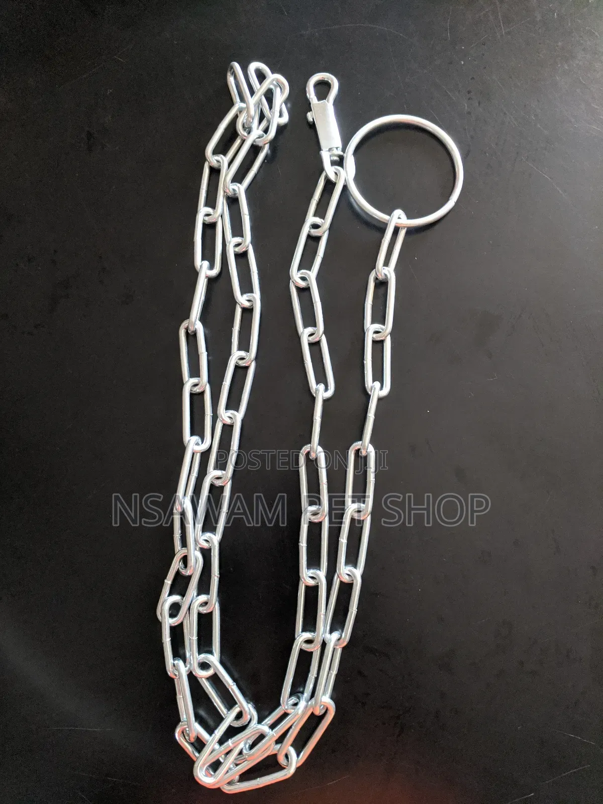 Ring Handle Pet Chain With Big Hook
