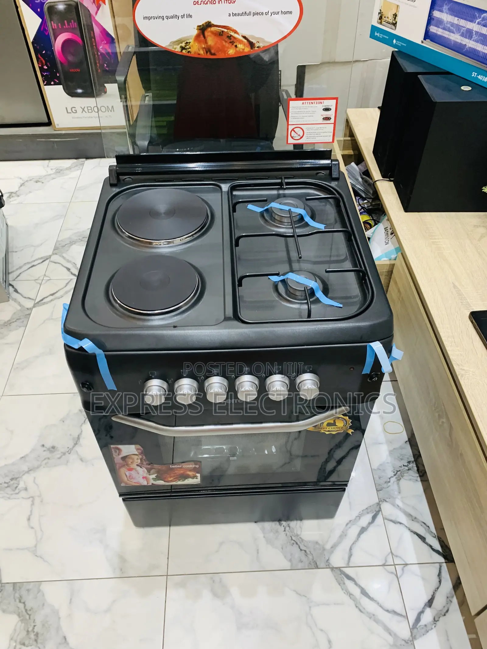 Grab Your Favorite Gas Electric Cooker 2-2 50-50 Stove Oven Volcano