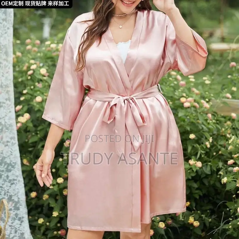 Bedroom Silk Robe With Bedroom Slides