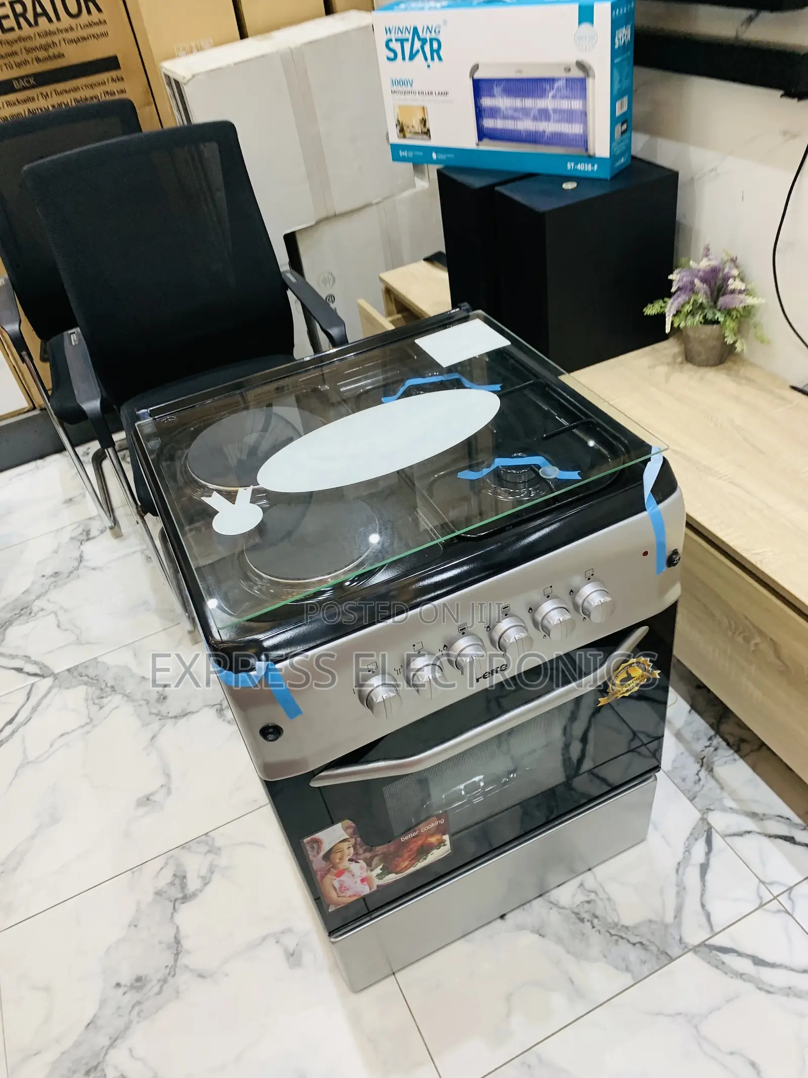 Highly Recommended 2 Gas 2 Electric Cooker Oven Sliver