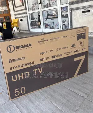 Fresh in Box Sigma Sig-Ku50v6-S 50” Uhd Smart Android Tv(Black)