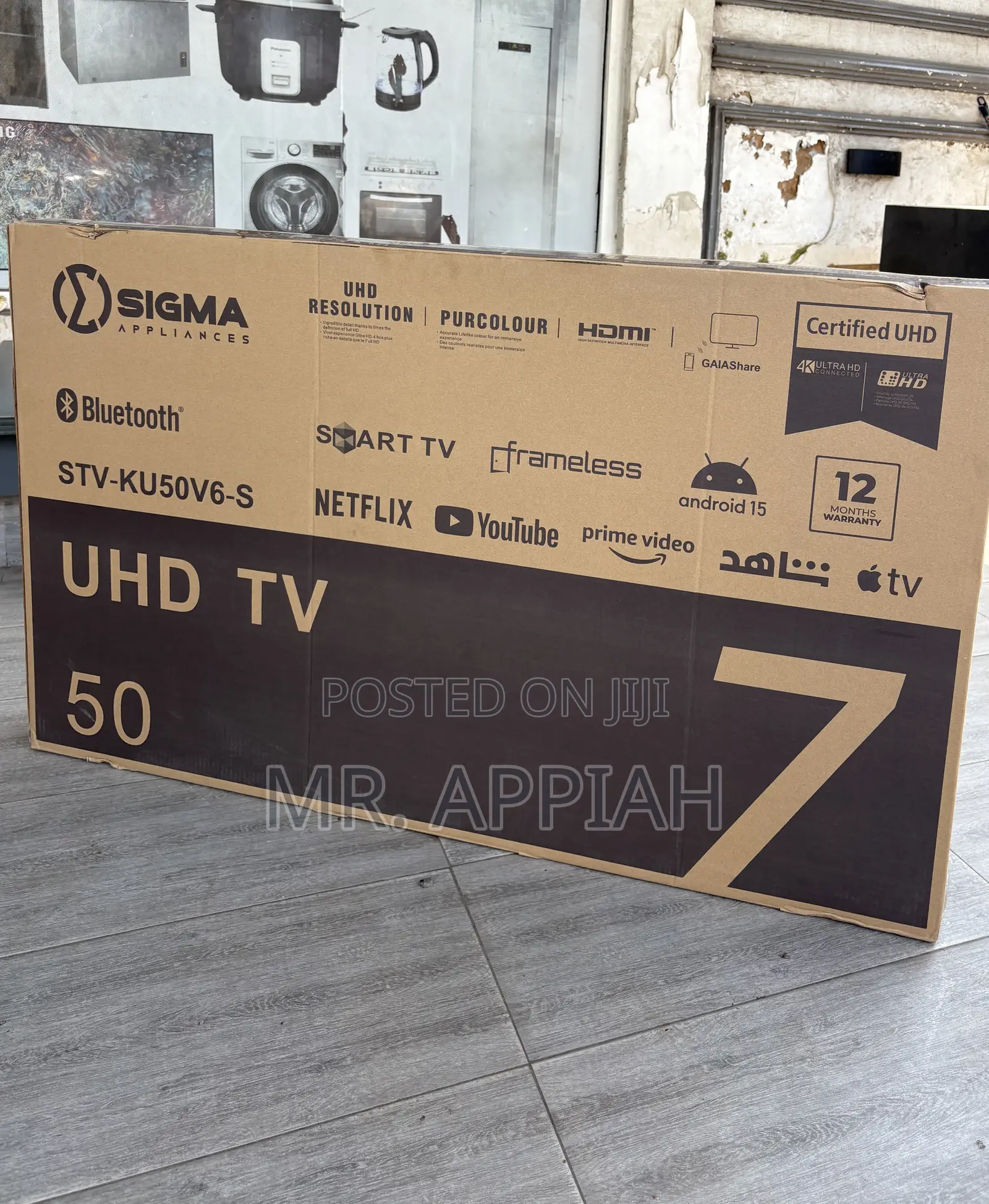 Affordable Sigma Sig-Ku50v6-S 50” Uhd Smart Screen Tv(Black) 