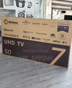 Affordable Sigma Sig-Ku50v6-S 50” Uhd Smart Screen Tv(Black) 