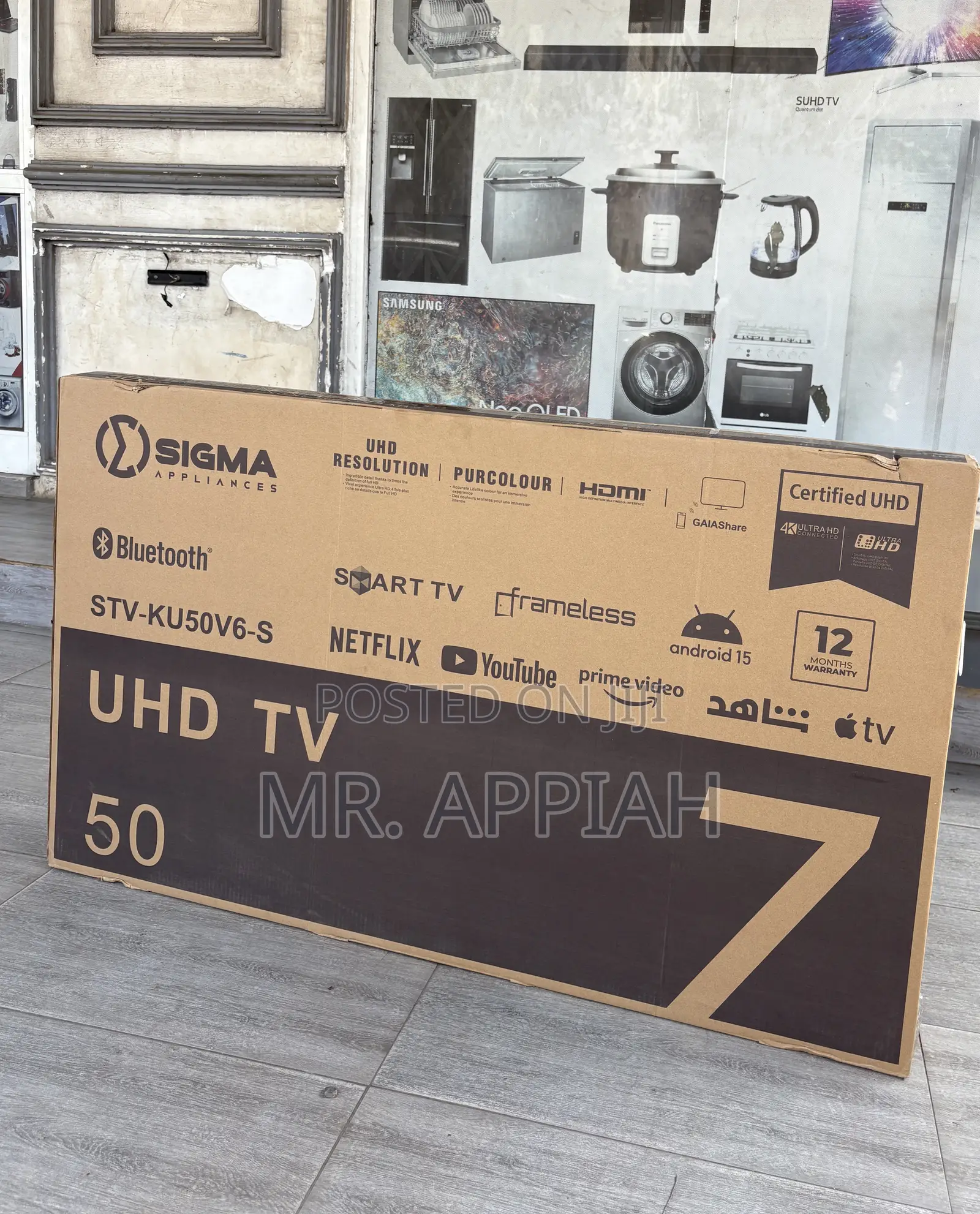 Original Sigma Sig-Ku50v6-S 50 Inches Uhd Smart Android Television.