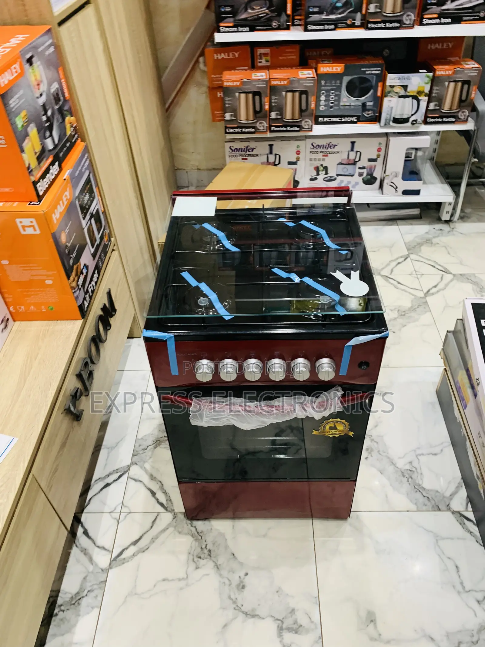 Available Now at Store Volcano Gas Cooker 4burner 50-50